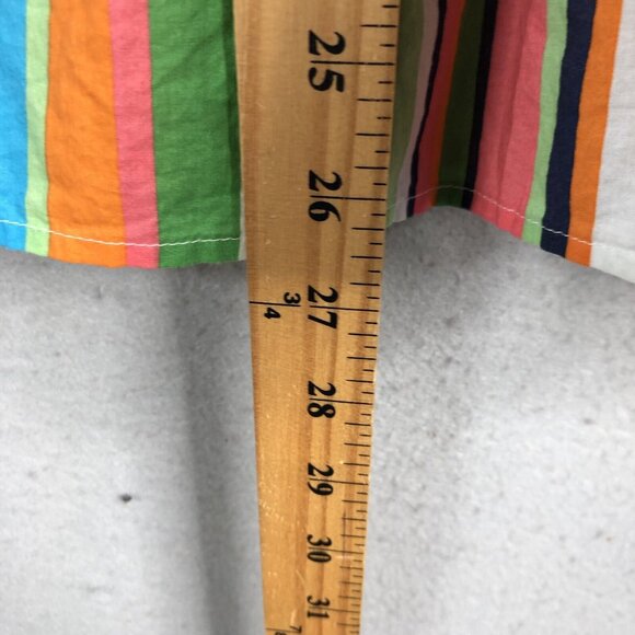 Red Camel Top Womens Large Rainbow Stripes Halter Babydoll Y2K Retro Summer - Picture 6 of 16